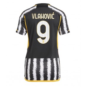 Juventus Dusan Vlahovic #9 Hjemmebanetrøje Dame 2023-24 Kort ærmer